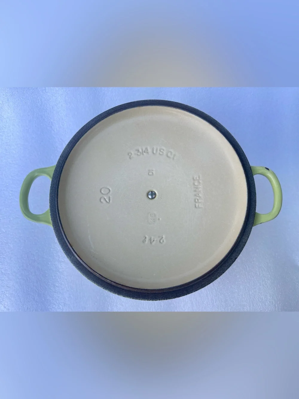Authentic Le Creuset Enameled Cast Iron 2.75 QT Round Dutch Oven Palm Green #20